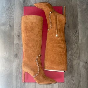 Valentino Garavani Suede Studded Boots